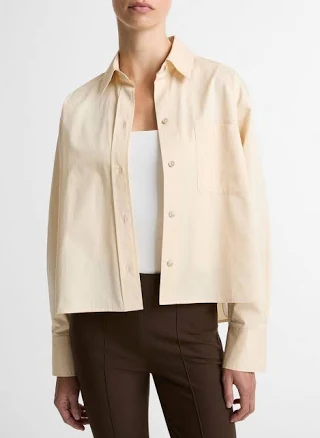 Vince Women's Cropped Cotton Shirt