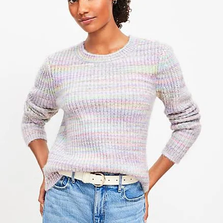 Loft Women's Rainbow Spacedye Sweater