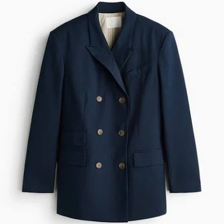 H&M Women's Oversized Double-Breasted Blazer