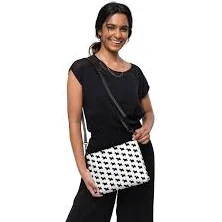 Serendipity Studio Designed Crossbody Purse Scottie Print Converts to Clutch