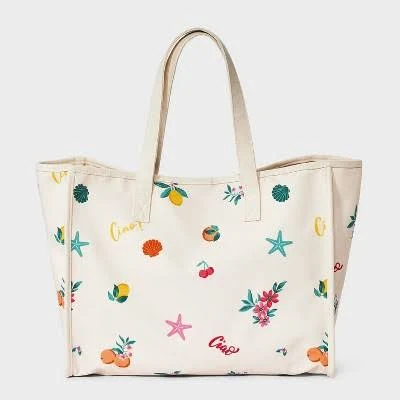 Target Girls' 'Ciao' Printed Canvas Tote Bag