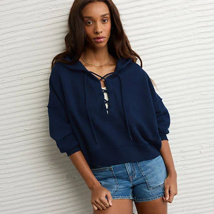 AE Women's Big Hug Lace-Up Hoodie