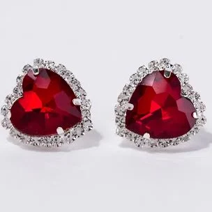 Rosalie Valentine's Day Heart Gemstone Drop Earrings