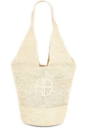 Anine Bing Leah Large Neutral Shoulder Bag