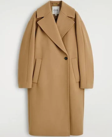 COS Women's Oversized Double-Breasted Wool Coat