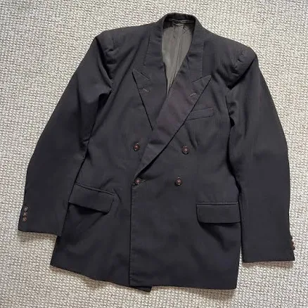 Retro Double Breasted Wool Blazer