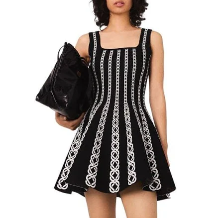 Maje Women's Stretch-Knit Jacquard Mini Dress