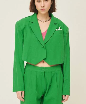 BLAZERS Sabrina Cropped Handkerchief Blazer