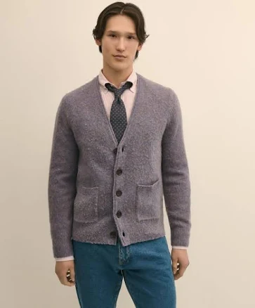 Brooks Brothers Men's Brushed Wool Cardigan