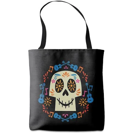 Disney Coco Skull Guitar & Flower Tote Bag