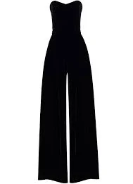 Rudbeckia Noir Off-Shoulder Corset Velvet Jumpsuit