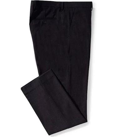 Perry Ellis Men's Mini Check Flat Front Dress Pants