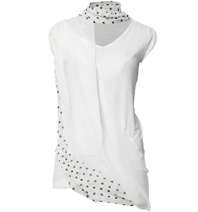 Layered Dot Scarf T-Shirt