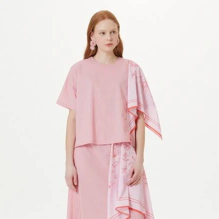 THE STUDIO K Scarf Layered Top