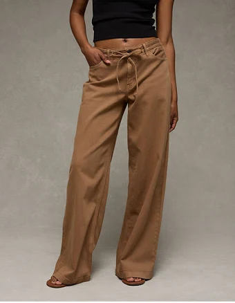 AE Dreamy Drape Stretch Low-Rise Ultra Wide-Leg Pants