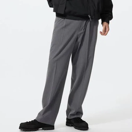 UNIQLO Men's Pleated Wide Pants