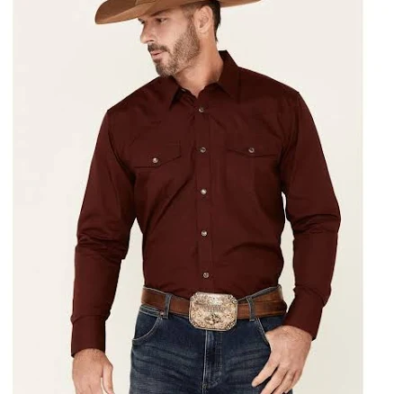 Gibson Men's Long Sleeve Pearl Snap Western Shirt