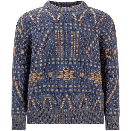 Golden Goose Kids - jacquard jumper - kids - Alpaca/Wool/Acrylic - 4 yrs - Blue