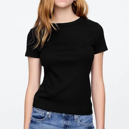 Gap Factory Women's Ribbed Crewneck T-Shirt