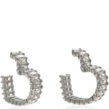 Swarovski Crystal Heart Hoop Earrings
