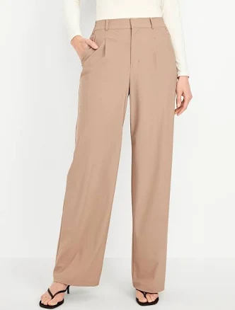 Old Navy Women's High-Waisted Sleektech Trouser Pants