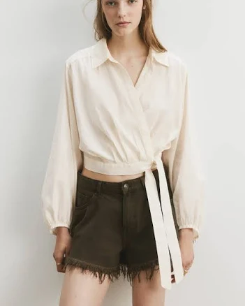H&M Ladies Cotton Wrap Shirt