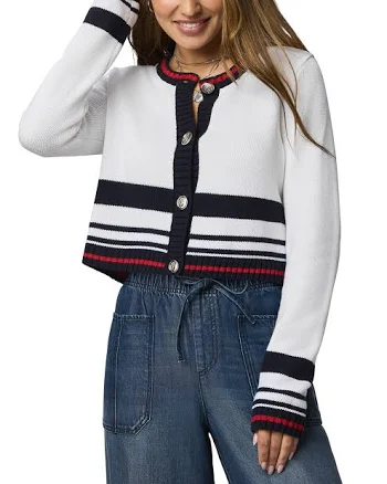 Splendid Women's Sailor Stripe Cropped Cardigan
