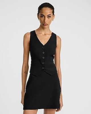 Express Women's Studio Stretch Twill High Waisted Mini Skirt