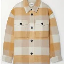 ISABEL MARANT ÉTOILE Harveli oversized checked flannel jacket
