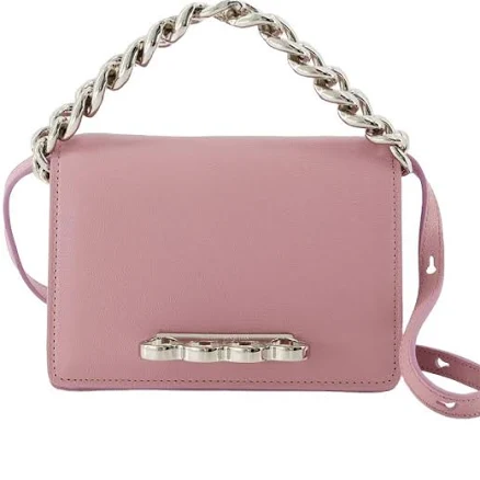 Alexander McQueen Four-Ring Antique Leather Mini Bag