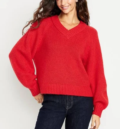 Old Navy Women's Cozy Cropped V-Neck Sweater