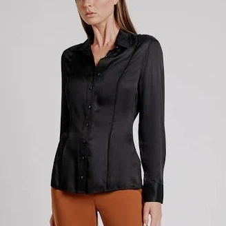 Bardot Fitted Satin Shirt