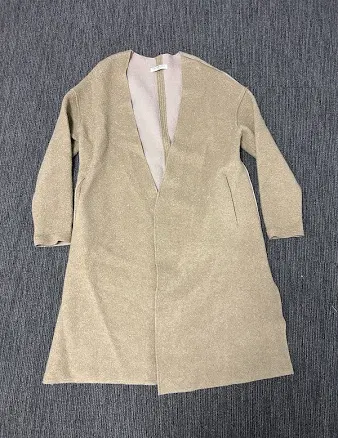 Emin And Paul Shoreditch Of London Wool Blend Long Jacket Open Front