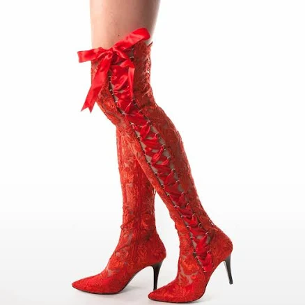 Steampunk Gothic Lace Over The Knee Boots