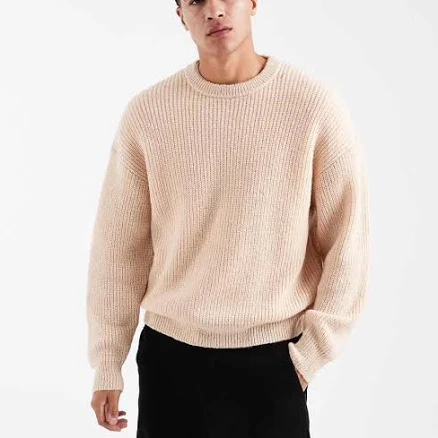 Cotton On Men's Box Fit Fuzzy Crew Knit