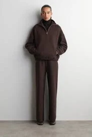 Boiled Merino Wool Wide-Leg Pants
