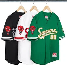 Supreme Mitchell Ness Downtown Hell Baseball Jersey (FW23) $188