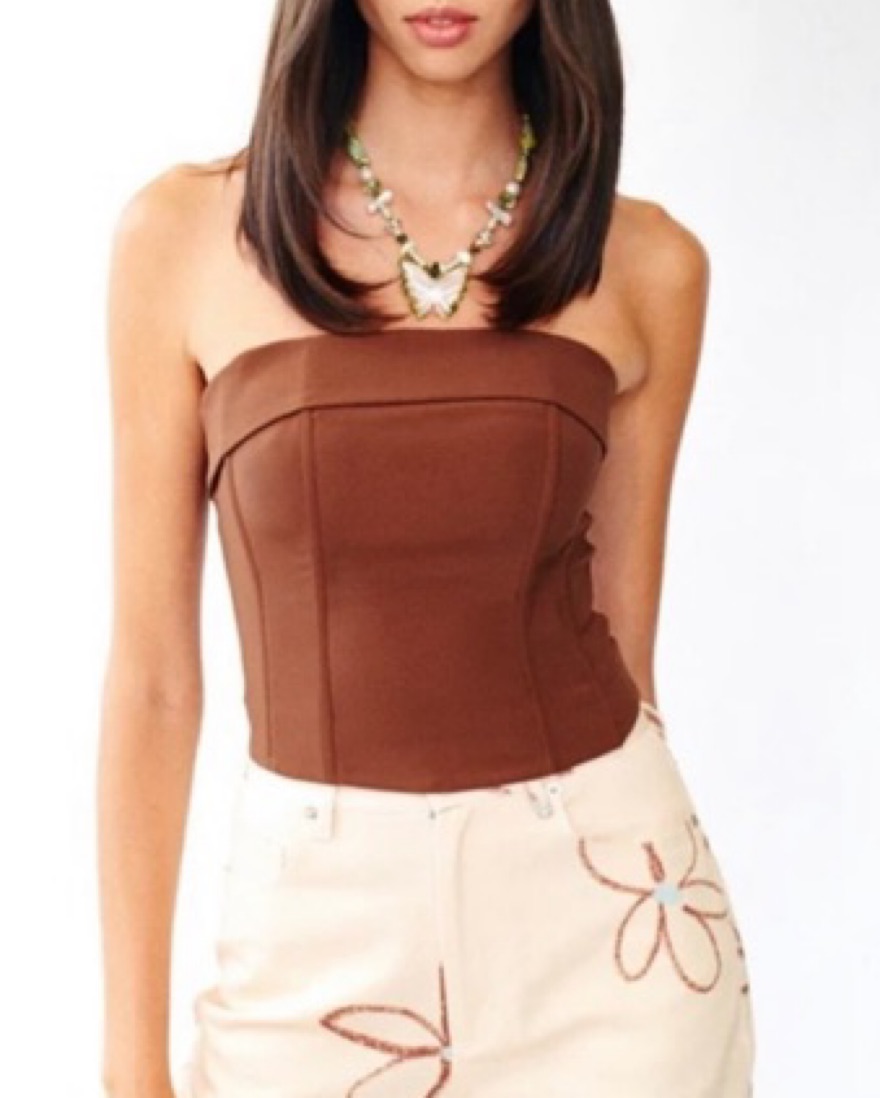 With Jean Brown Carla Corset Top