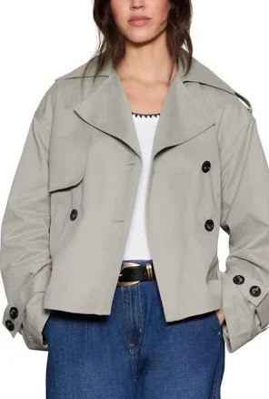 Next Women's Cropped Cotton Blend Trench Coat