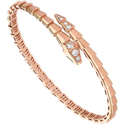 Bvlgari Women's Yellow Gold And Diamond Serpenti Viper Bracelet