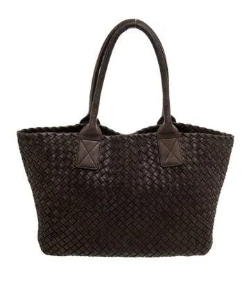 Bottega Veneta Intrecciato Cabat Small in Brown