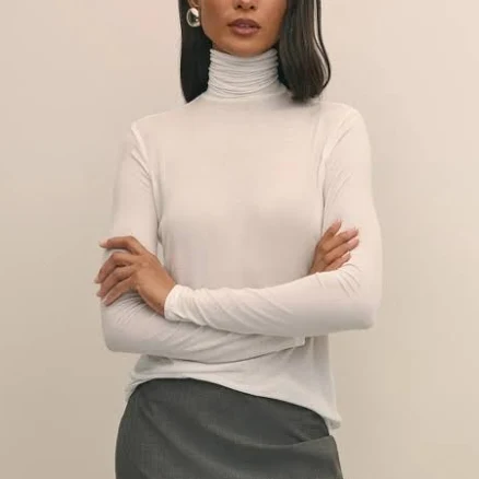 Brooks Brothers Women's Lightweight Modal Cashmere Turtleneck Sweater