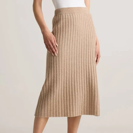 Quince Mongolian Cashmere Midi Skirt