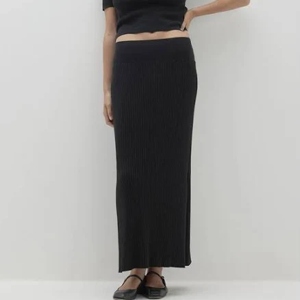 NAKEDCASHMERE Women's Cotton Cashmere Midi Skirt