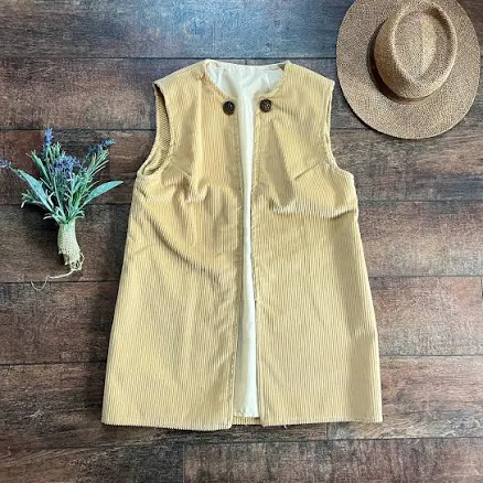 Vintage Corduroy Smock Vest