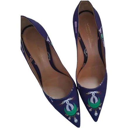 Gianvito Rossi Multicolour Printed Cloth Heels Size 38 EU