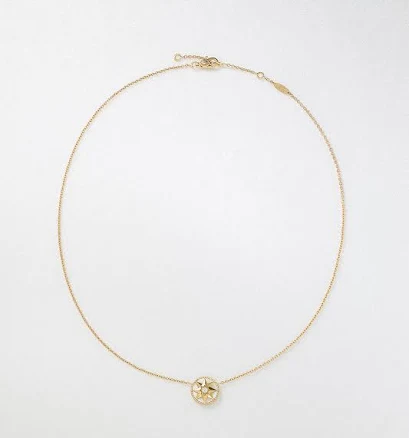 DIOR Women's 18k Yellow Gold Diamond and Mother-Of-Pearl Necklace