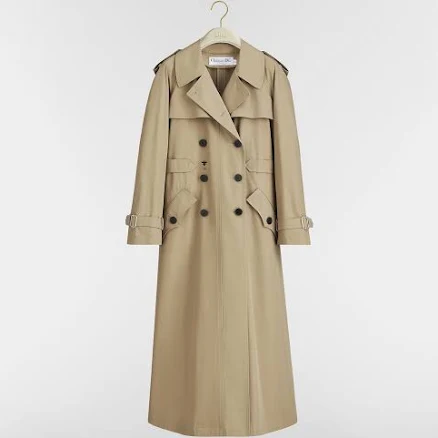DIOR Women's Trench Coat in Cotton Gabardine