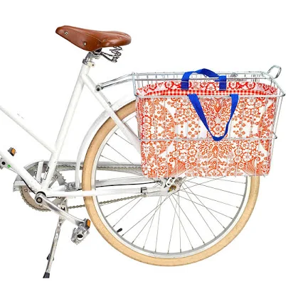 Oilcloth Bike Basket Totes