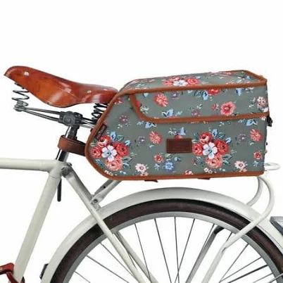 TOURBON Canvas Cycling Bicycle Bike Pannier Rear Seat Bag